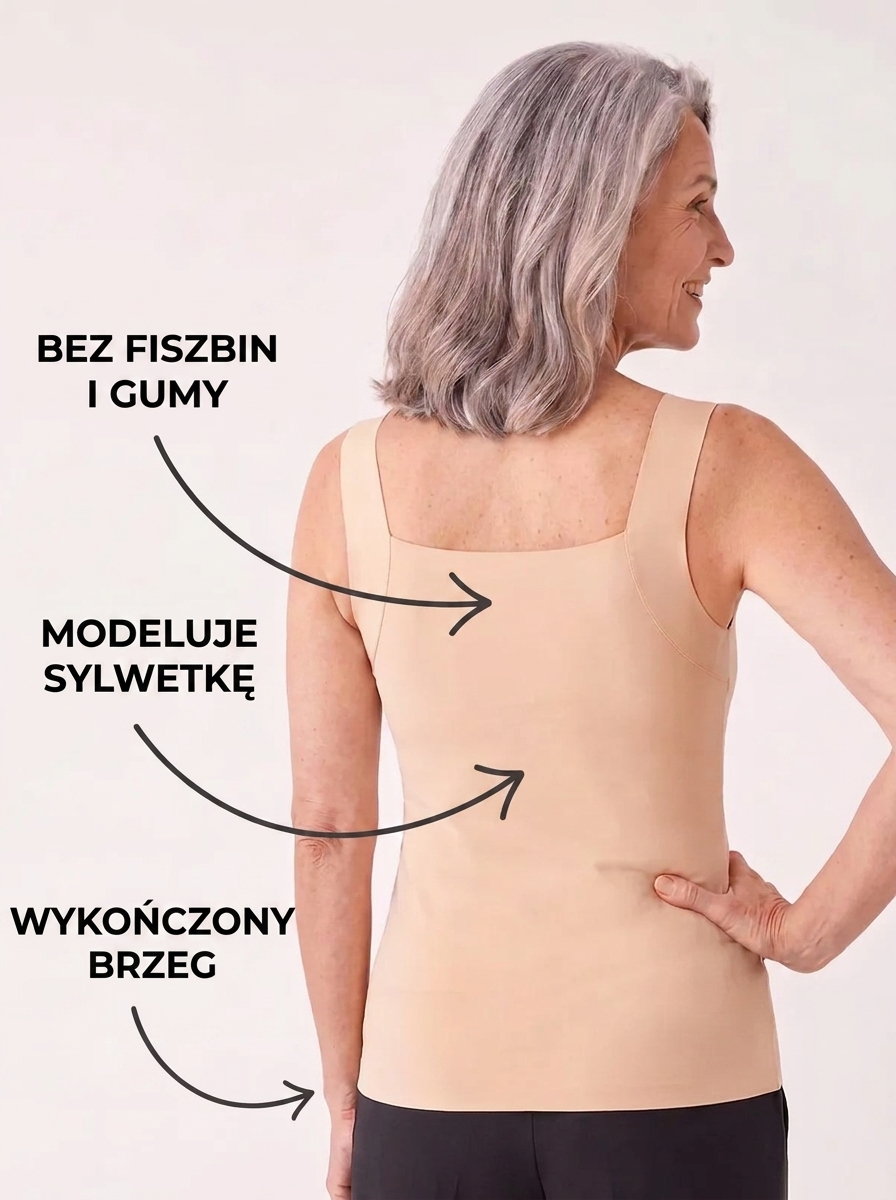 SoftLift – Top z Wbudowanym Biustonoszem Bez Ucisku